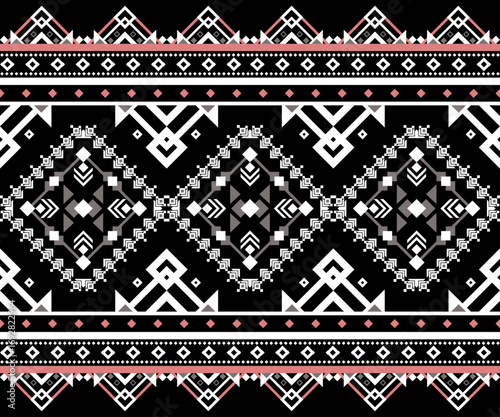 Geometric ethnic flower pattern for background,fabric,wrapping,clothing,wallpaper,Batik,carpet,embroidery style. 