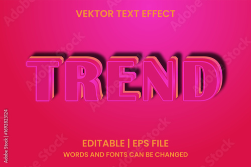 editable trend effect text

