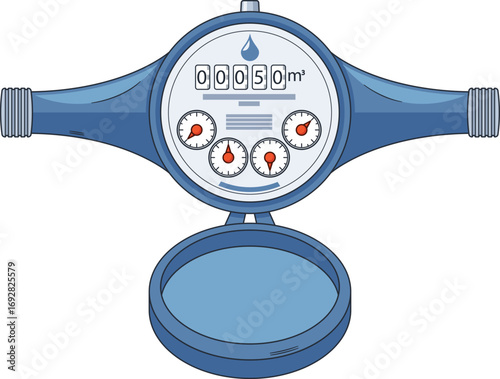 Communal service water distribution meter