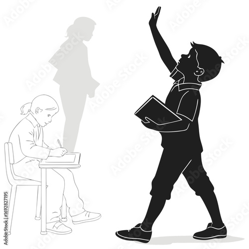 silhouette of a man