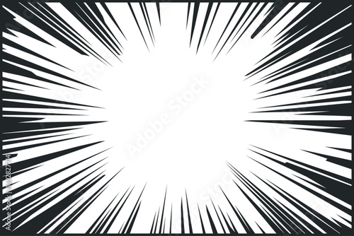 Manga anime action lines frame