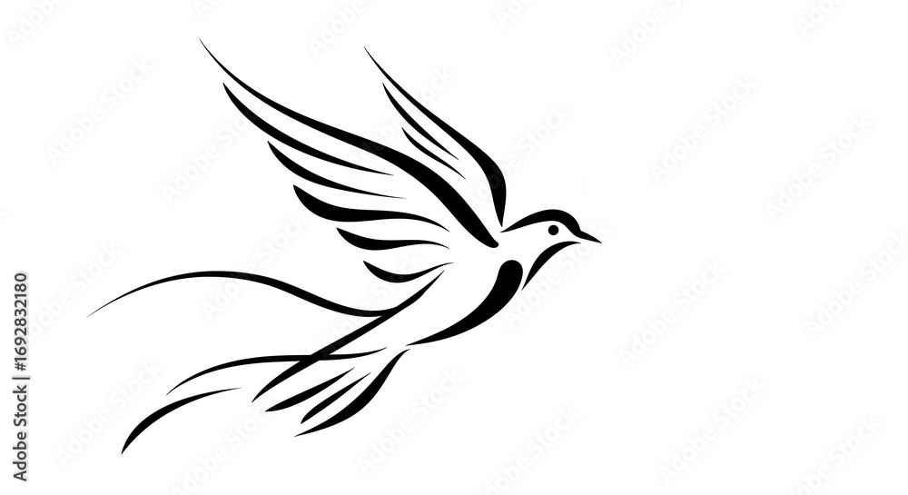 Obraz premium Bird in flight graphic design