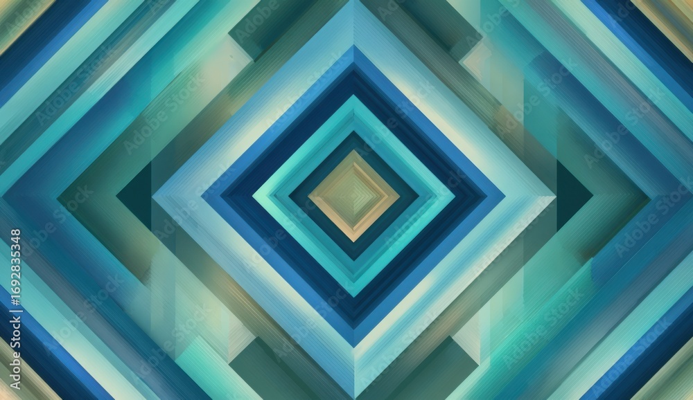 Fototapeta premium Abstract geometric pattern with layered diamonds