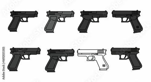 Glock Vector Icon Set 6-Piece