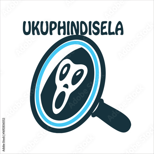 Ukuphindisela Curse Reversal Mirror Icon Graphic Curse Reversal Ukuphindisela Mirror reflecting a twisted face back at the viewer