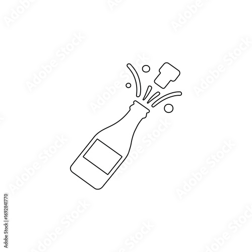 Beer bottle isolated vector with white background