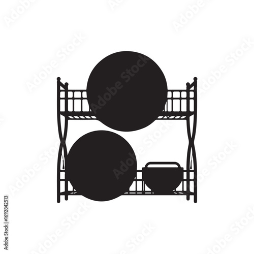 Dish Rack Vector (4).eps