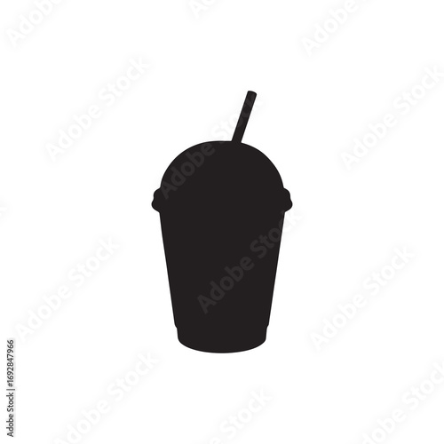 Glass of cola with ice vector illustration on white background