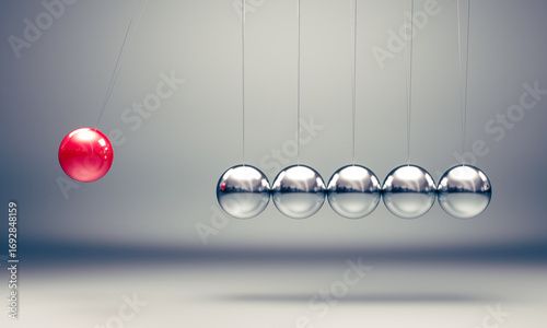 Newton's cradle 3d