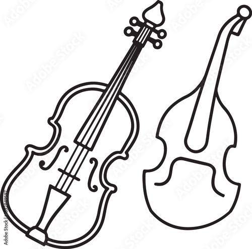violin isolated on white