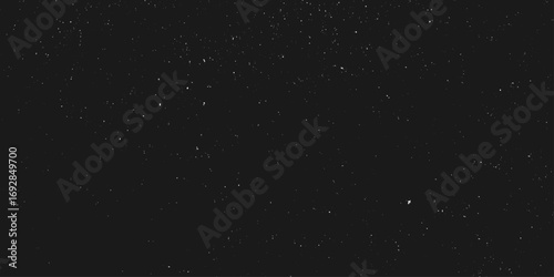 Starry night sky. Glowing stars in space. Galaxy background. Vector illustration.