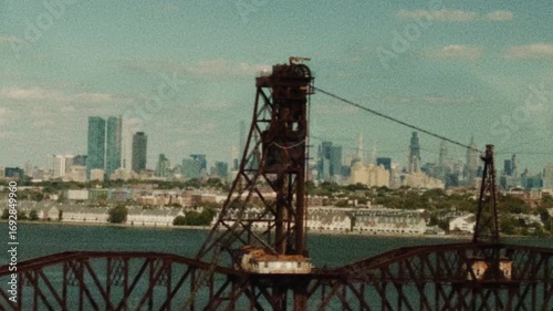 Super 8 Footage of Driving Scenics in New Jersey, Passing Views of the Manhattan Skyline in the Distance