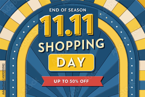 Exciting 11 11 shopping day end of season sale with up to 50 percent off discount
