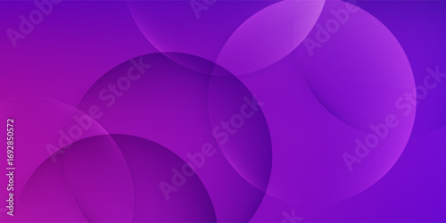 Abstract Purple Gradient Circles Background. Modern Suit for banner, web, brochure, poster and presentation