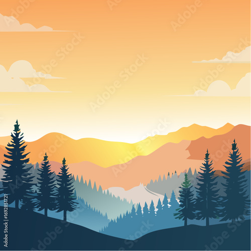 sunrise in mountains