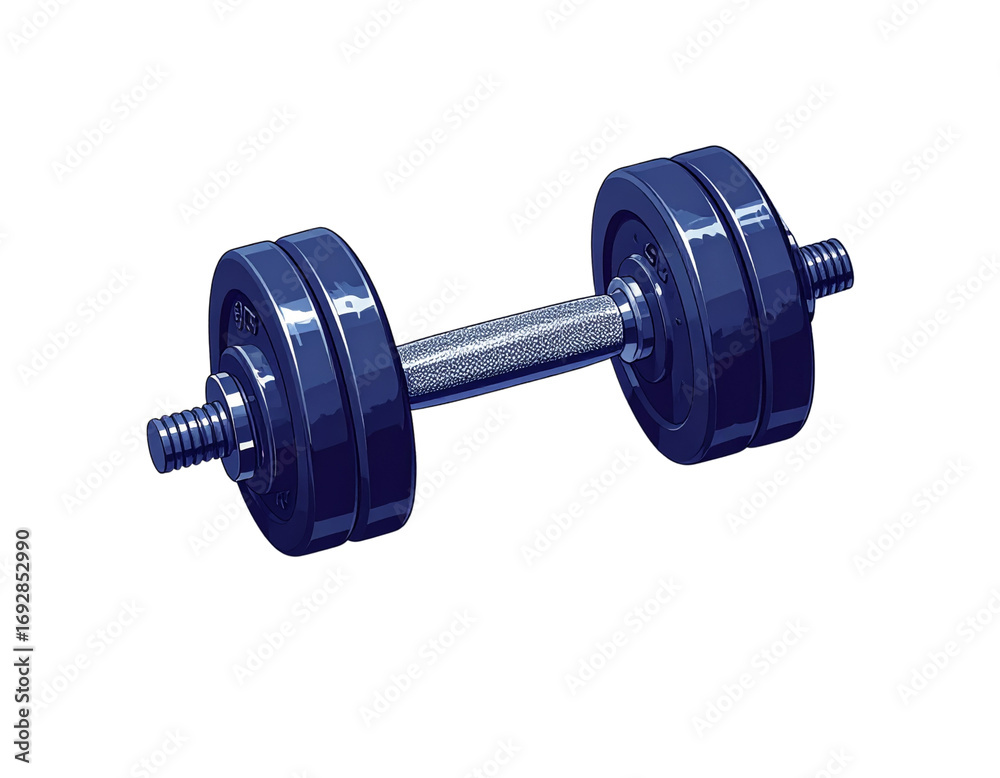 Naklejka premium Minimal Dumbbell Cartoon Icon for Gym and Fitness