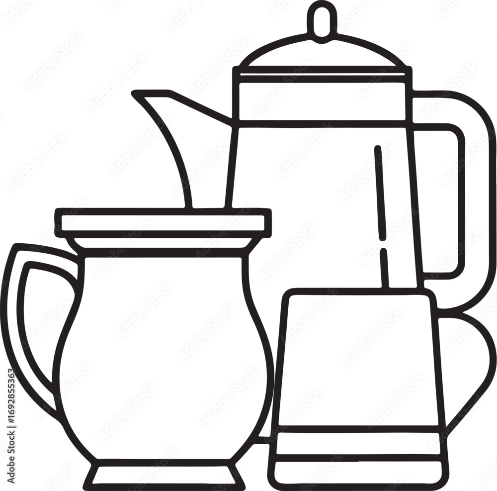 Fototapeta premium tea pot and teapot