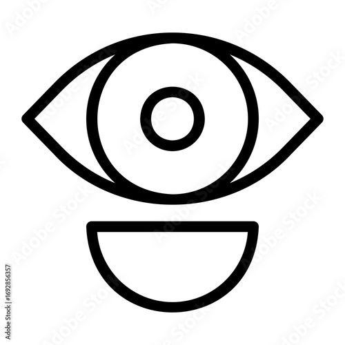 contact lens line icon