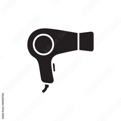 Hand holding a hair dryer on white background