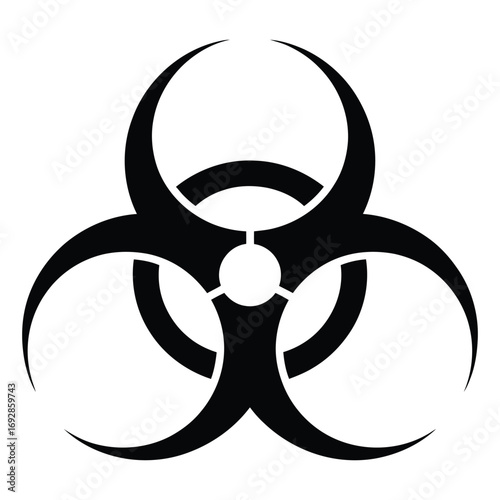  The universal biohazard symbol warning of biological danger and contamination risks