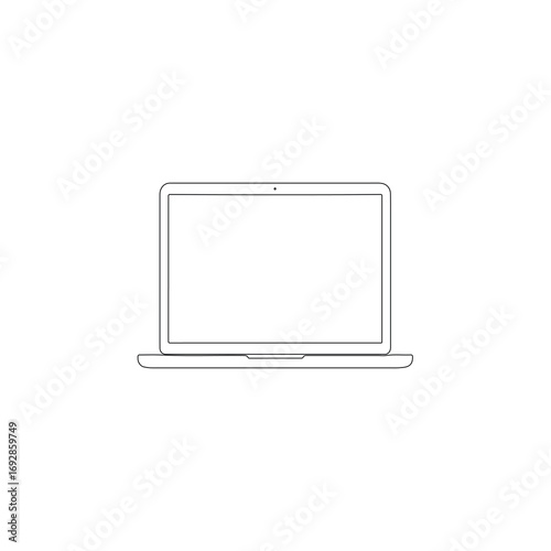 LCD TV and monitor with blank screen isolated on white background