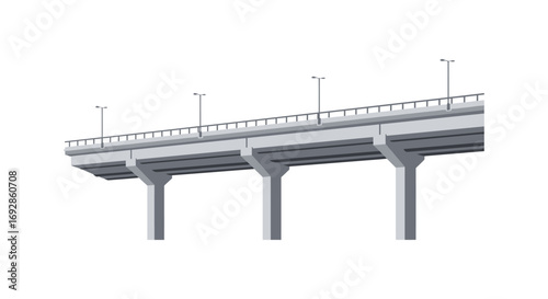 bridge structure with lights and pillars silhouette