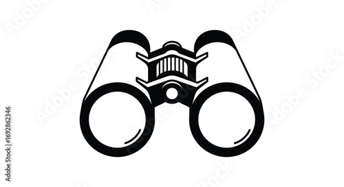 binoculars with intricate design details shown in silhouette