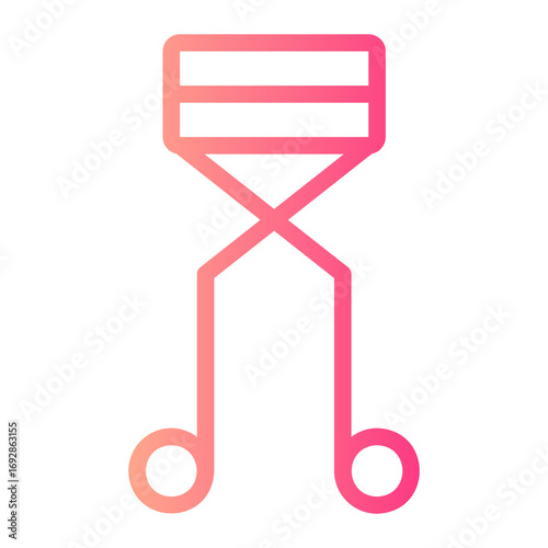 eyelashes curler gradient icon