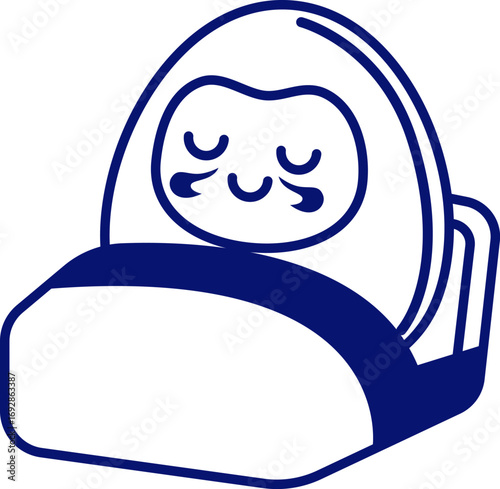 Daruma LineArt_Bed
