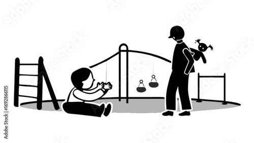 Stylized illustration of a person holding a knife over a pool of water