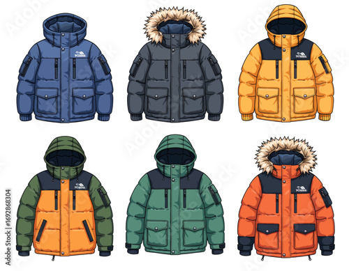 Colorful Winter Jackets Collection in Various Styles