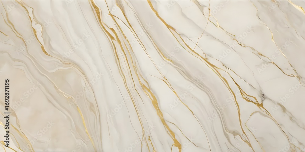 Obraz premium Elegant White and Gold Marble Texture Background