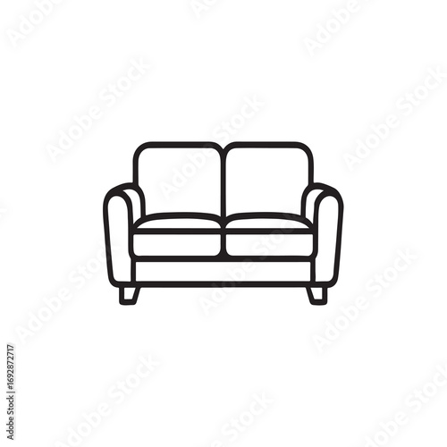 Red leather sofa isolated on white background luxury furniture interior design