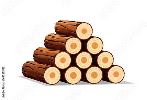 Stack of Logs for Cozy Firewood, Rustic and Warm