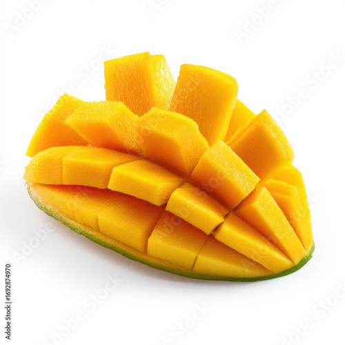 Freshly Cut Mango: Tropical Delight, Ready to Eat