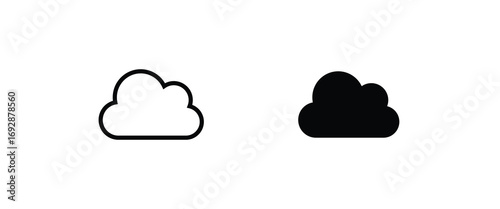 Cloud icon set. sky . weather line icons set, editable stroke isolated on white, linear vector outline illustration, symbol logo design style