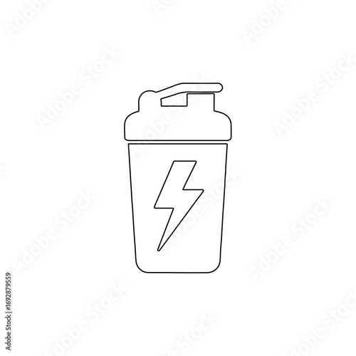 gym water bottle icon isolated on white background