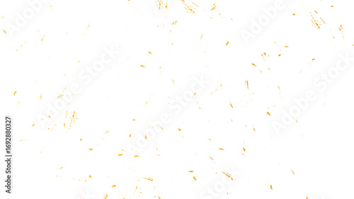 Golden abstract confetti texture pattern with shiny surface on transparent backdrop