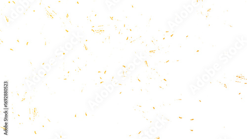 Festive gold sparkle border with glitter confetti and shining golden particles
