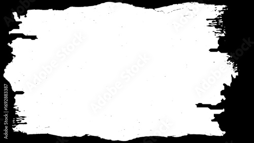 Distressed Black Border – Grunge Frame Texture for Creative Projects. 