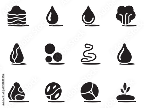 Energy Production & Industrial Power Icons – Factory & Power Plant Symbol Set – Vol.8
