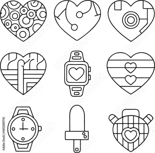 Isolated diabetes awareness icons, diabetes awareness medical vector, diabetes awareness health graphics, diabetes awareness thin line collection, editable diabetes awareness patient support icon set