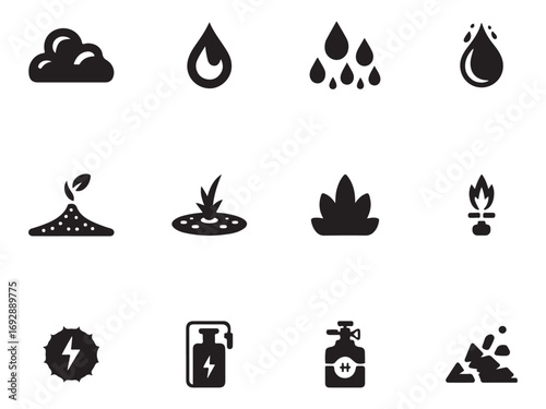 Natural Gas & Petroleum Icons – Energy Production Vector Pack – Vol.2