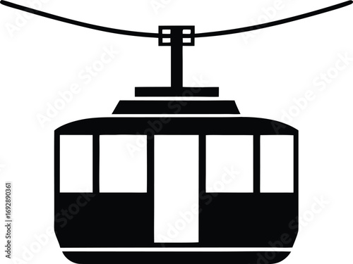 aerial transport cable car vector design
