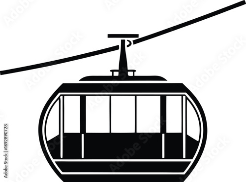 aerial transport cable car vector design

