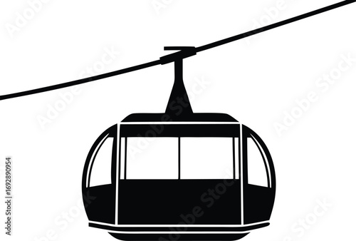 mountain gondola lift vector art
