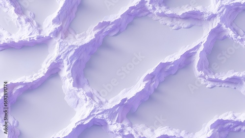 Abstract Lavender Textured Surface Organic Cracked Pattern 3D Design