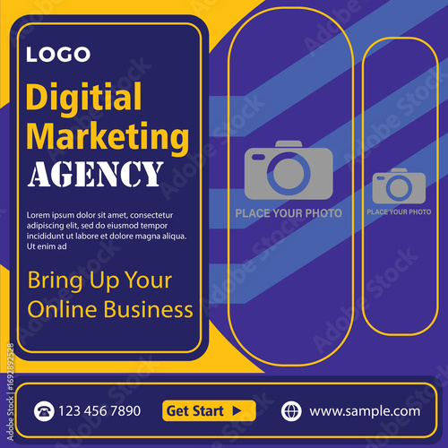social media marketing post template full edit