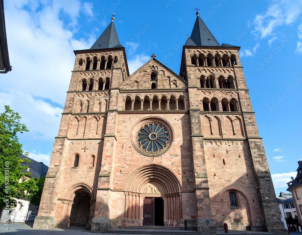 Fototapeta premium Facade of a medieval cathedral