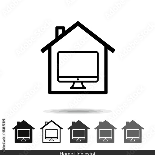 Sleek Minimalist House Vector Icon for Modern Real Estate Branding and Digital Home Solutions